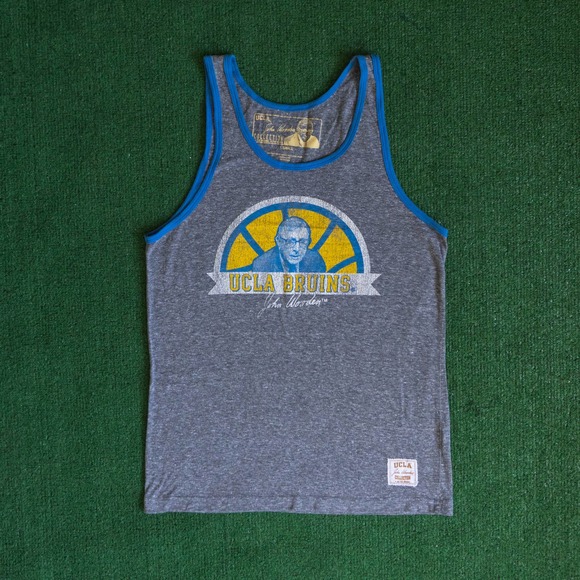 UCLA BRUINS ATHLETIC TANK TOP COLLEGIATE BASKETBALL LOS ANGELES JOHN WOODEN SZ S - Picture 1 of 2
